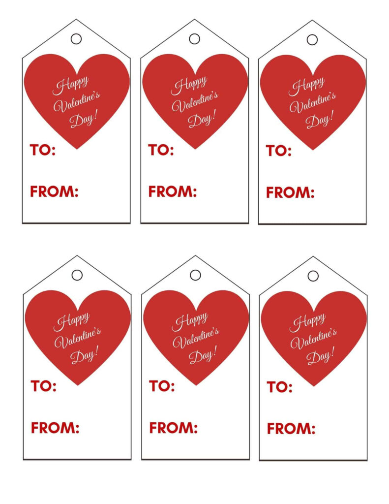 Free Printable Valentines Tag