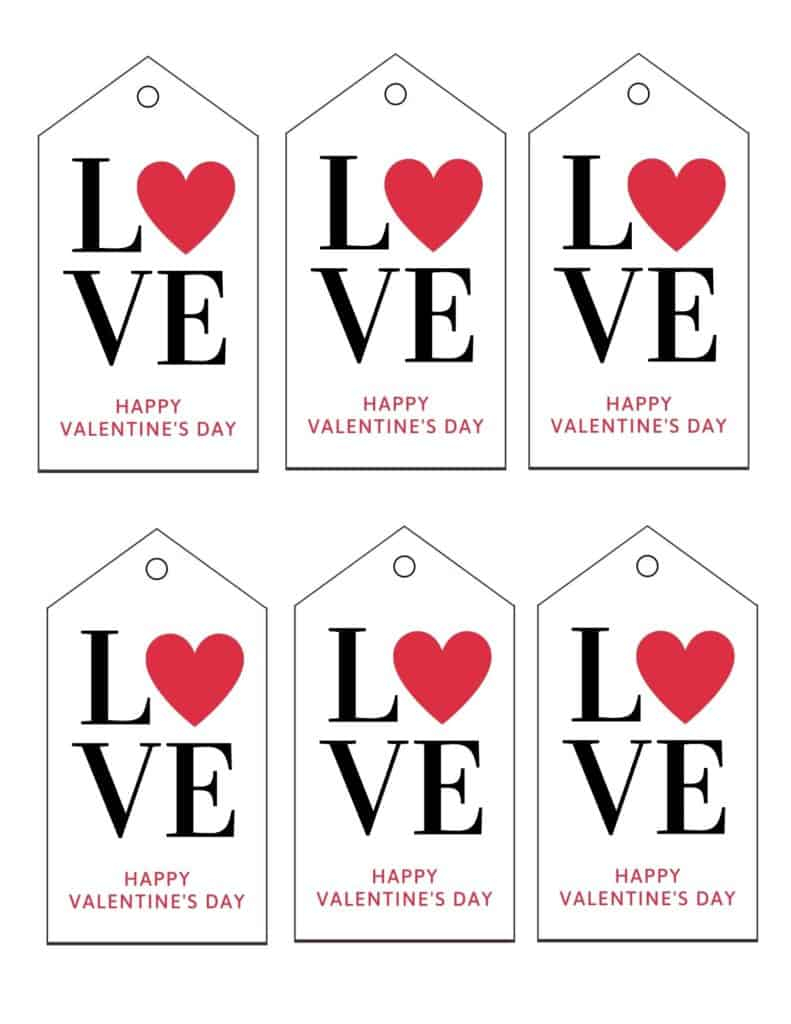 Brag Tags Free Printable Valentine Day