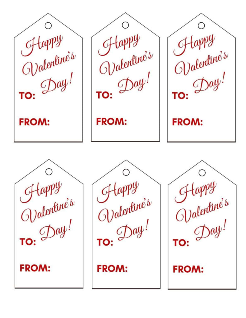 Happy Valentines Day Printable Tags