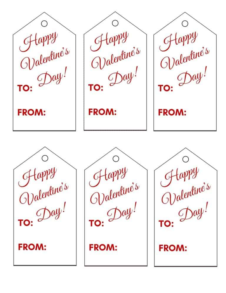 Happy Valentine's Day Tag Printable