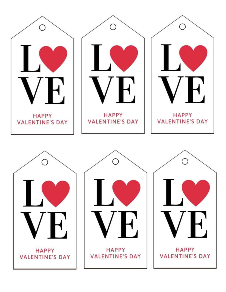 Valentine's Day Tags Printable