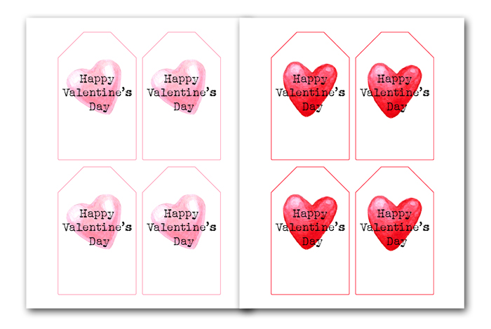 Printable To And From Valentine Tags