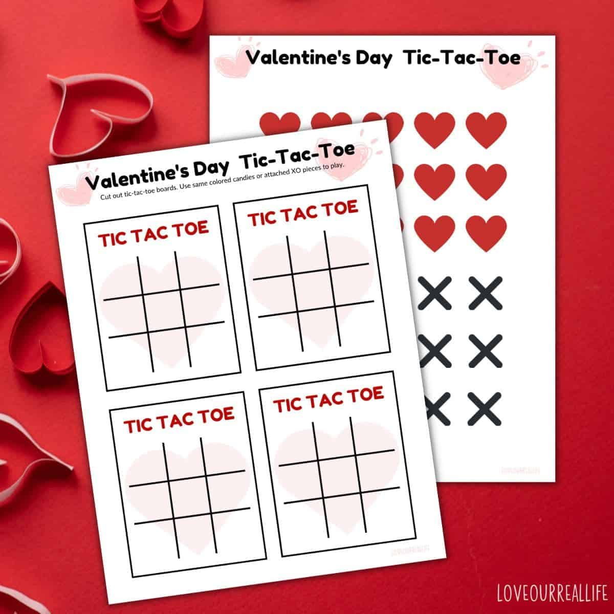 Printable Valentine Tic Tac Toe Board