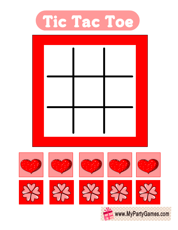 Free Printable Valentine Tic Tac Toe Board