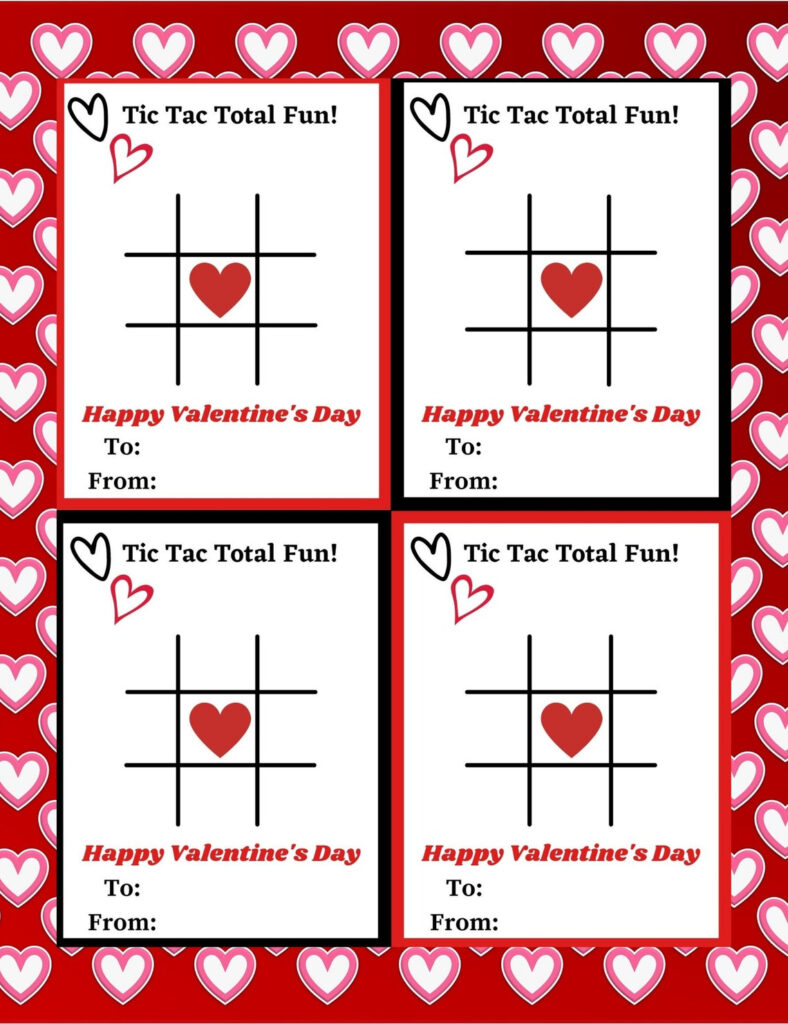 Printable Valentine Tic Tac Toe