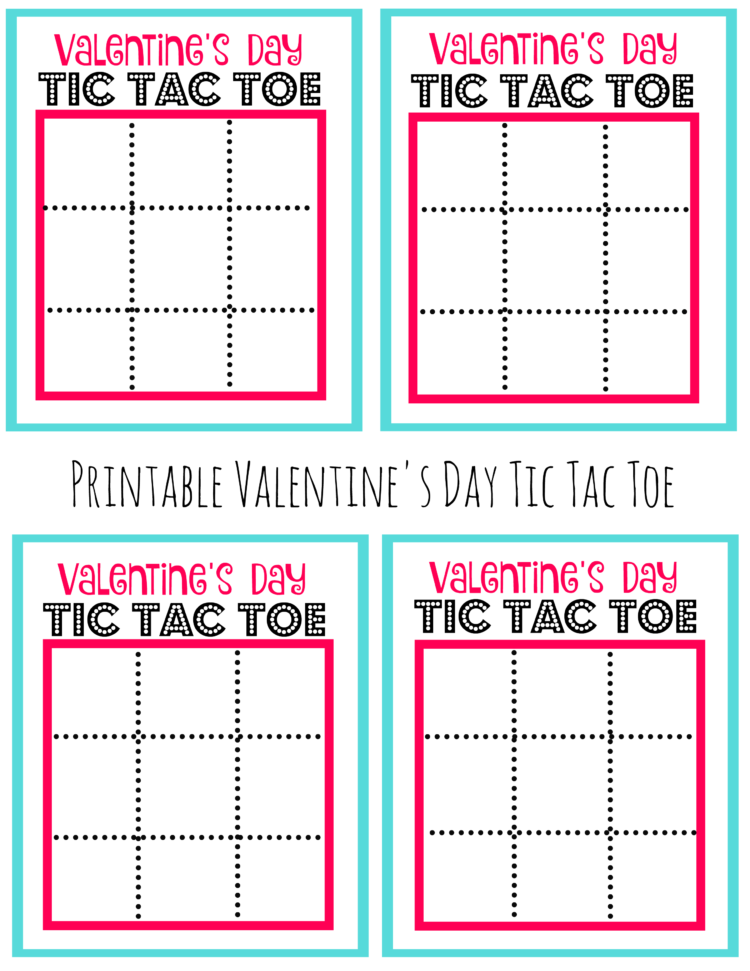 Printable Valentine Tic Tac Toe Board