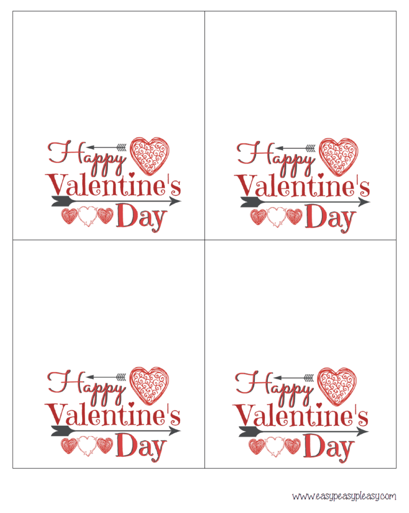 Valentine's Day Treat Bag Toppers Printables