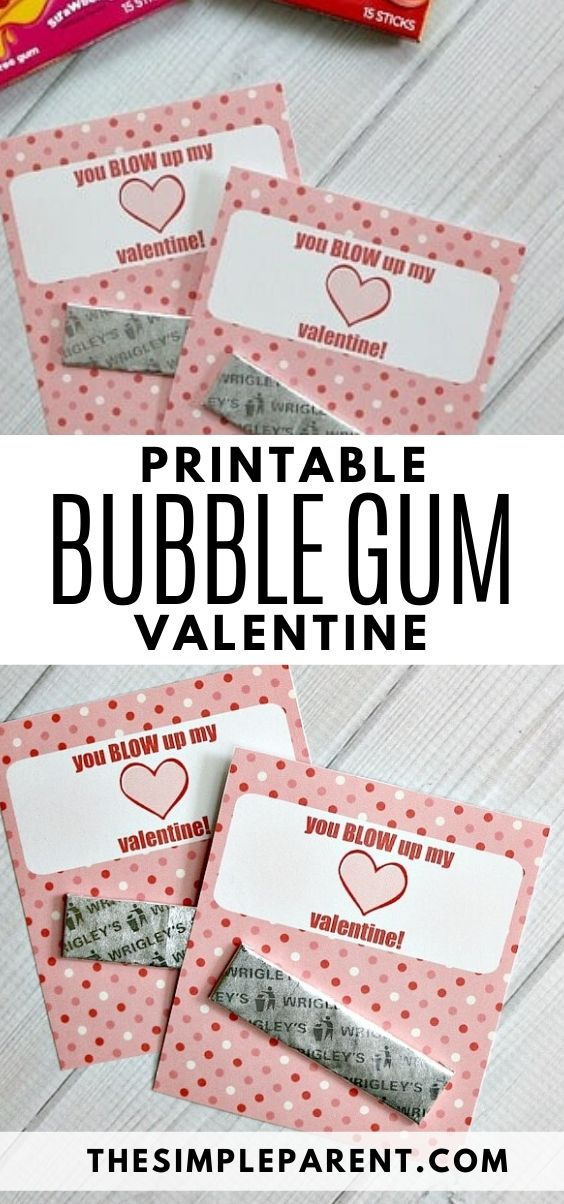 Extra Gum Valentine Printable