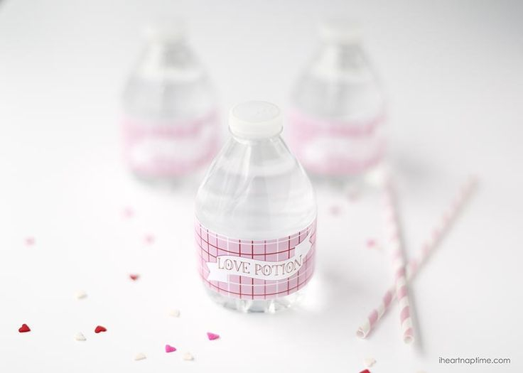 Free Printable Valentine Water Bottle Labels