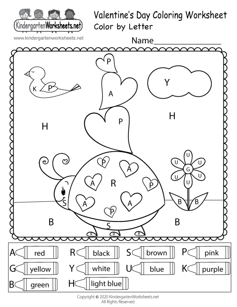Valentine's Day Worksheets Printable