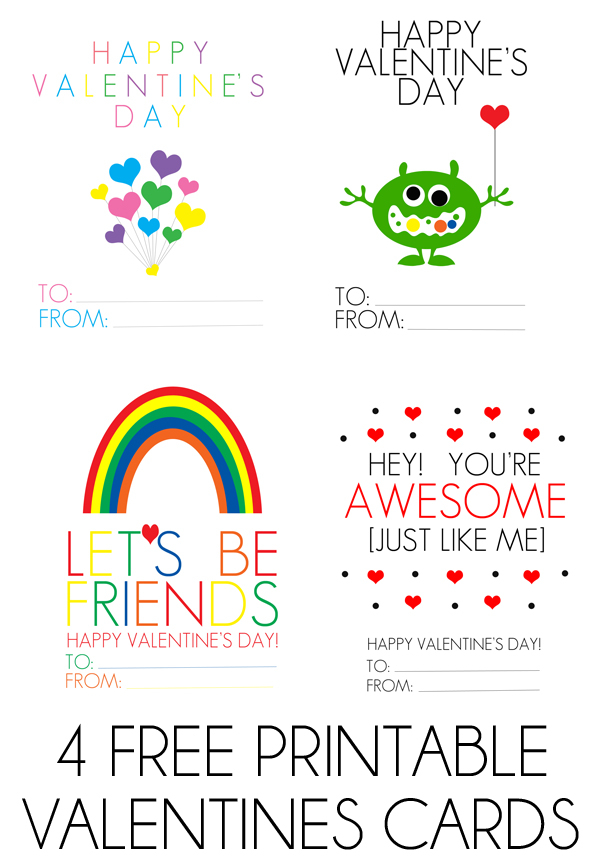 Printable Valentines For Class