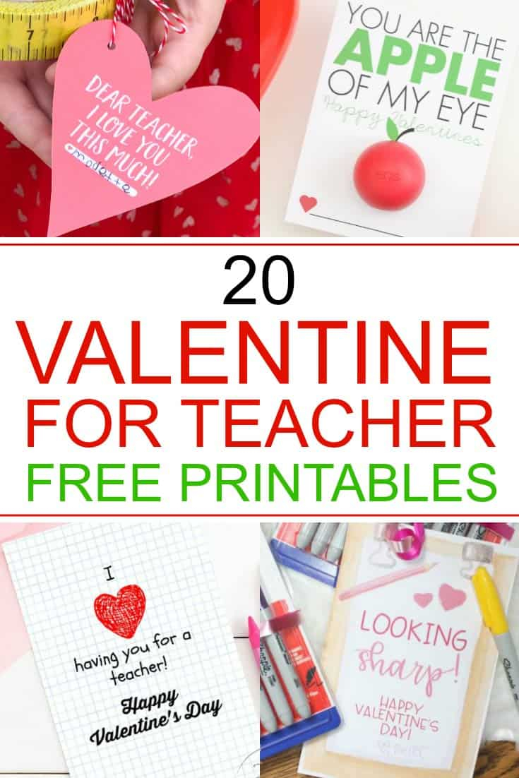 Printable Valentines Cards For Teacher