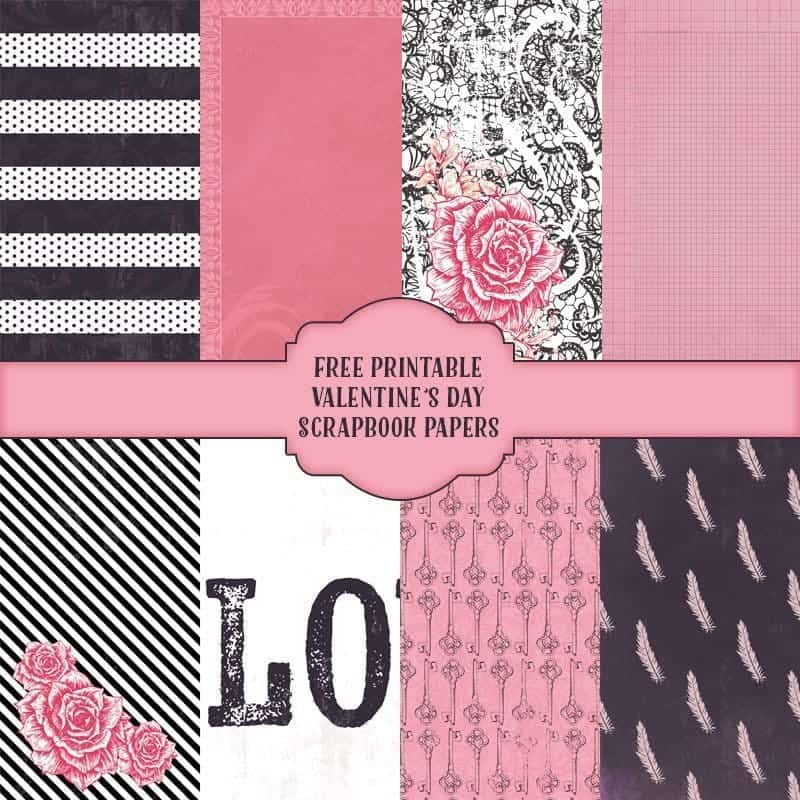 Free Printable Valentine Scrapbook Paper