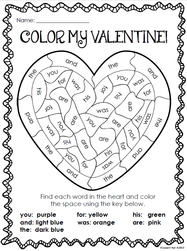 Free Printable Valentine's Worksheets