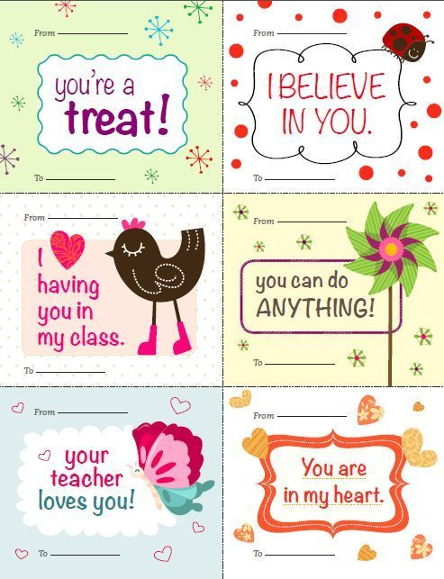 Printable Valentines For Class