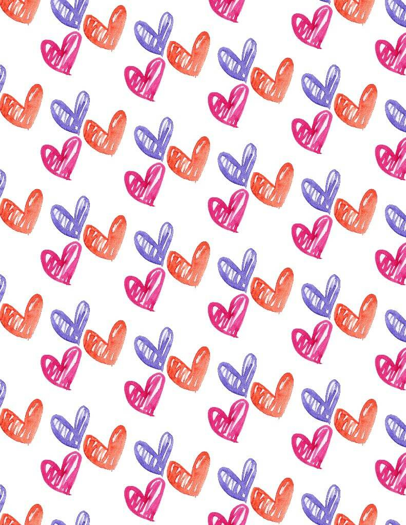 Printable Wrapping Paper Valentines Day
