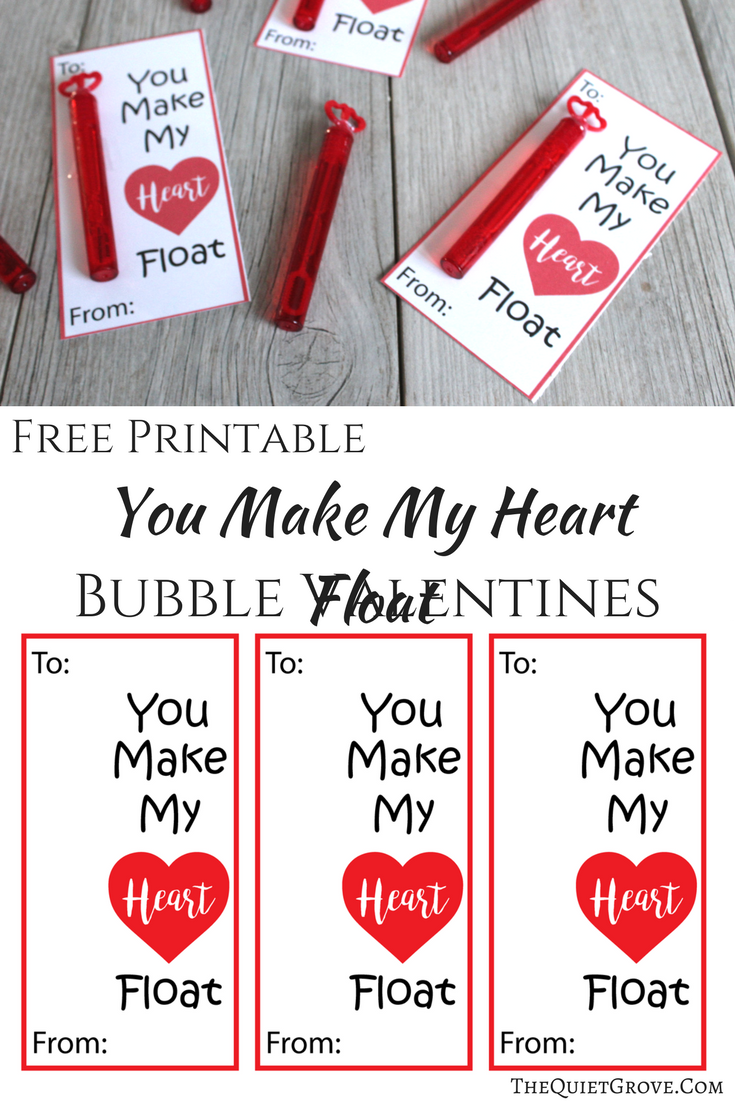 Free Bubble Valentine Printables