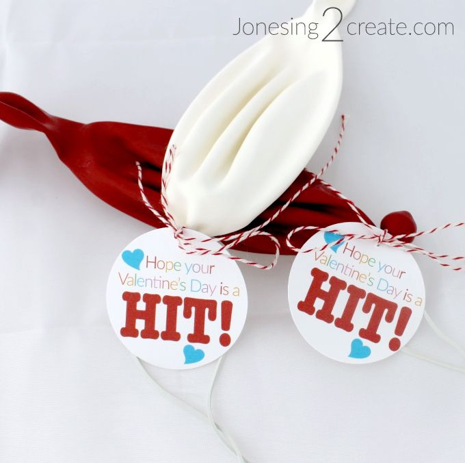 Punch Balloon Valentine Printable