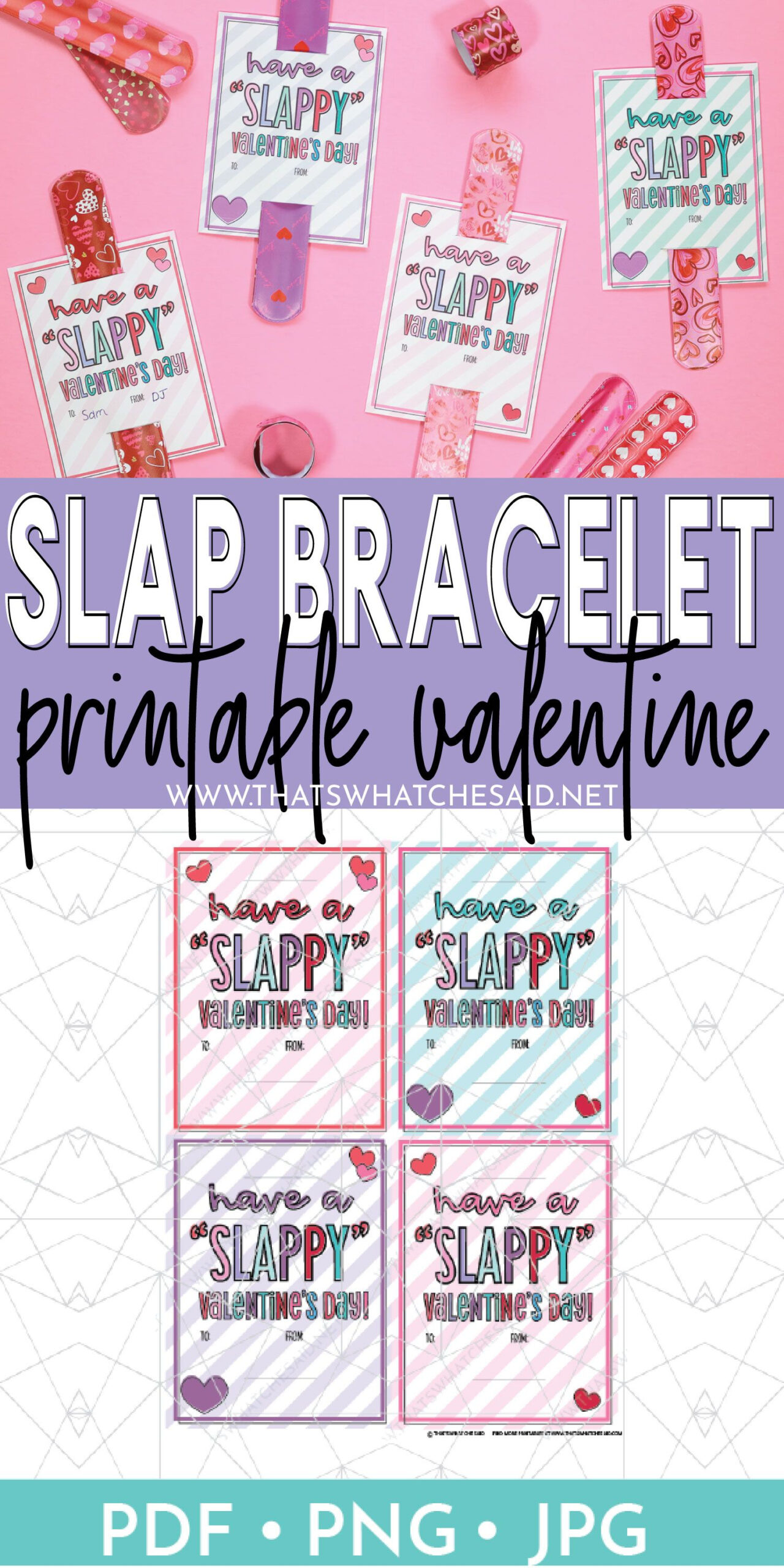 Slap Bracelet Valentine Printable
