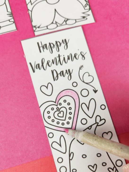 Printable Valentines Bookmarks To Color