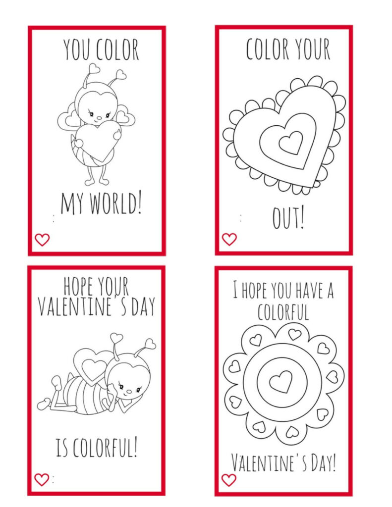 Valentine's Day Card Printable Template