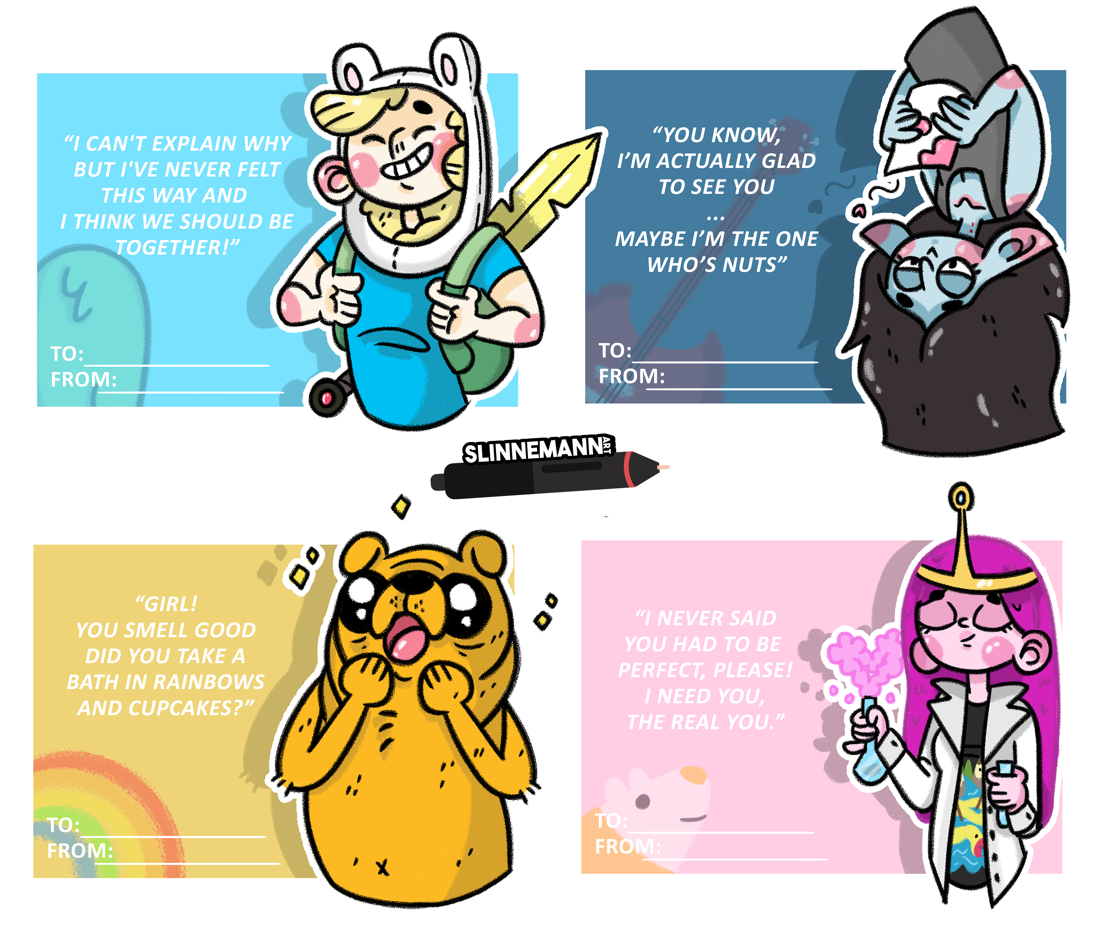 Adventure Time Valentines Day Cards Printable