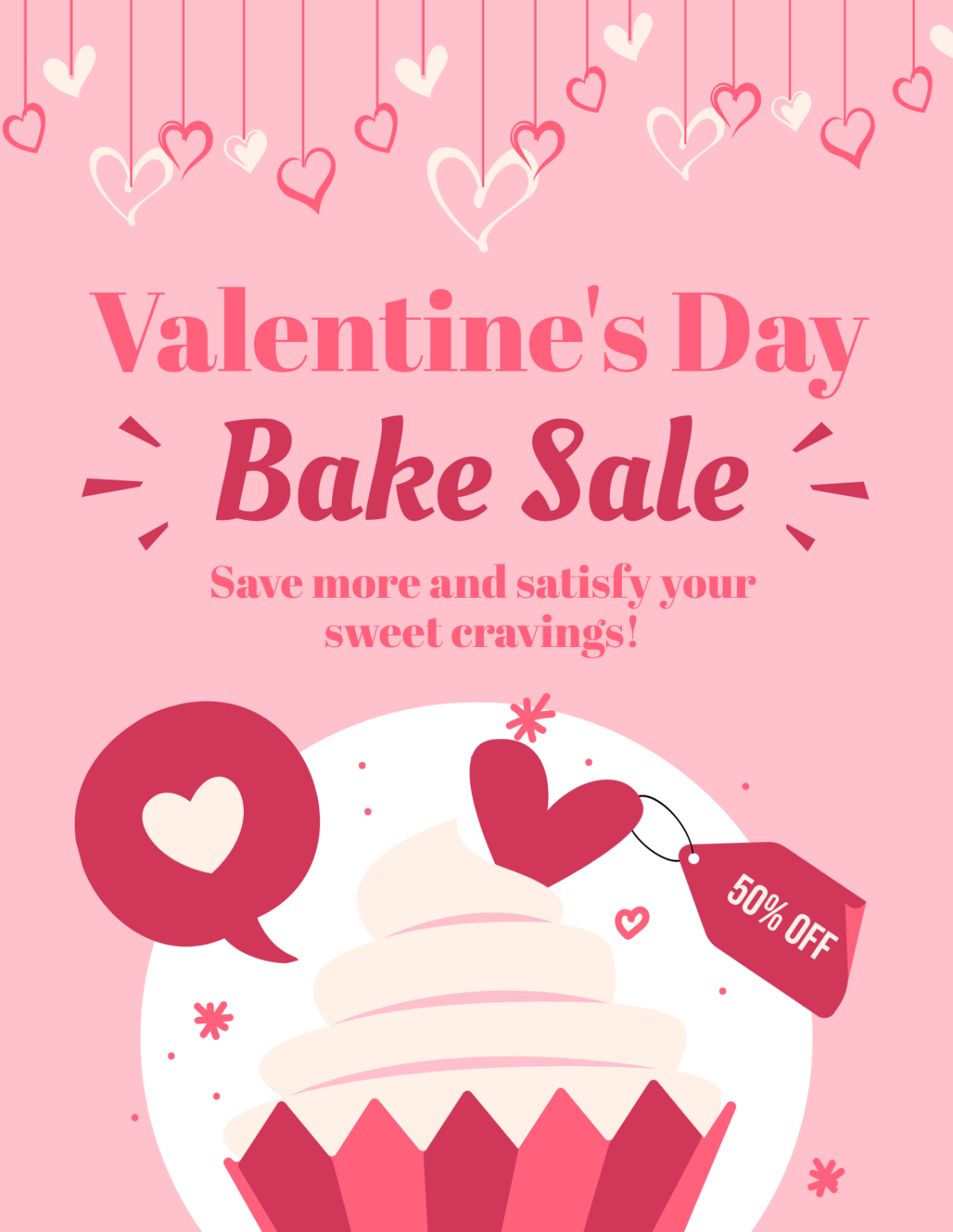 Free Printable Valentines Day Bake Sale Flyer