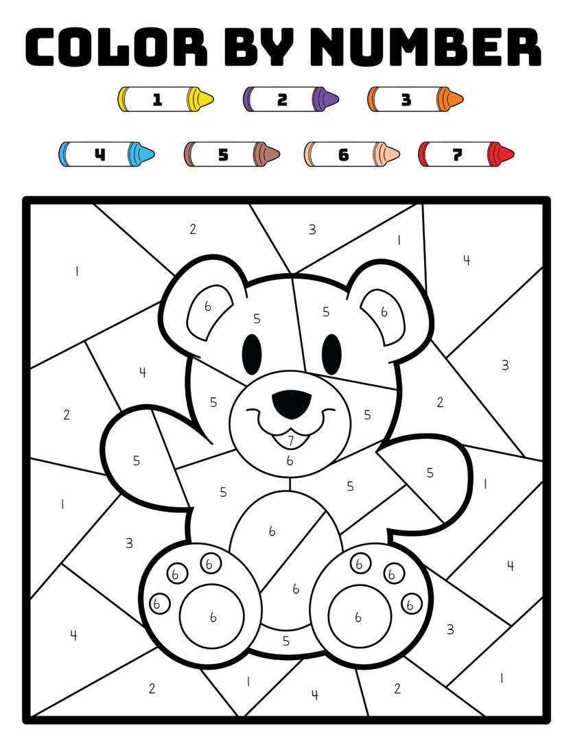 Printable Valentine Color By Number