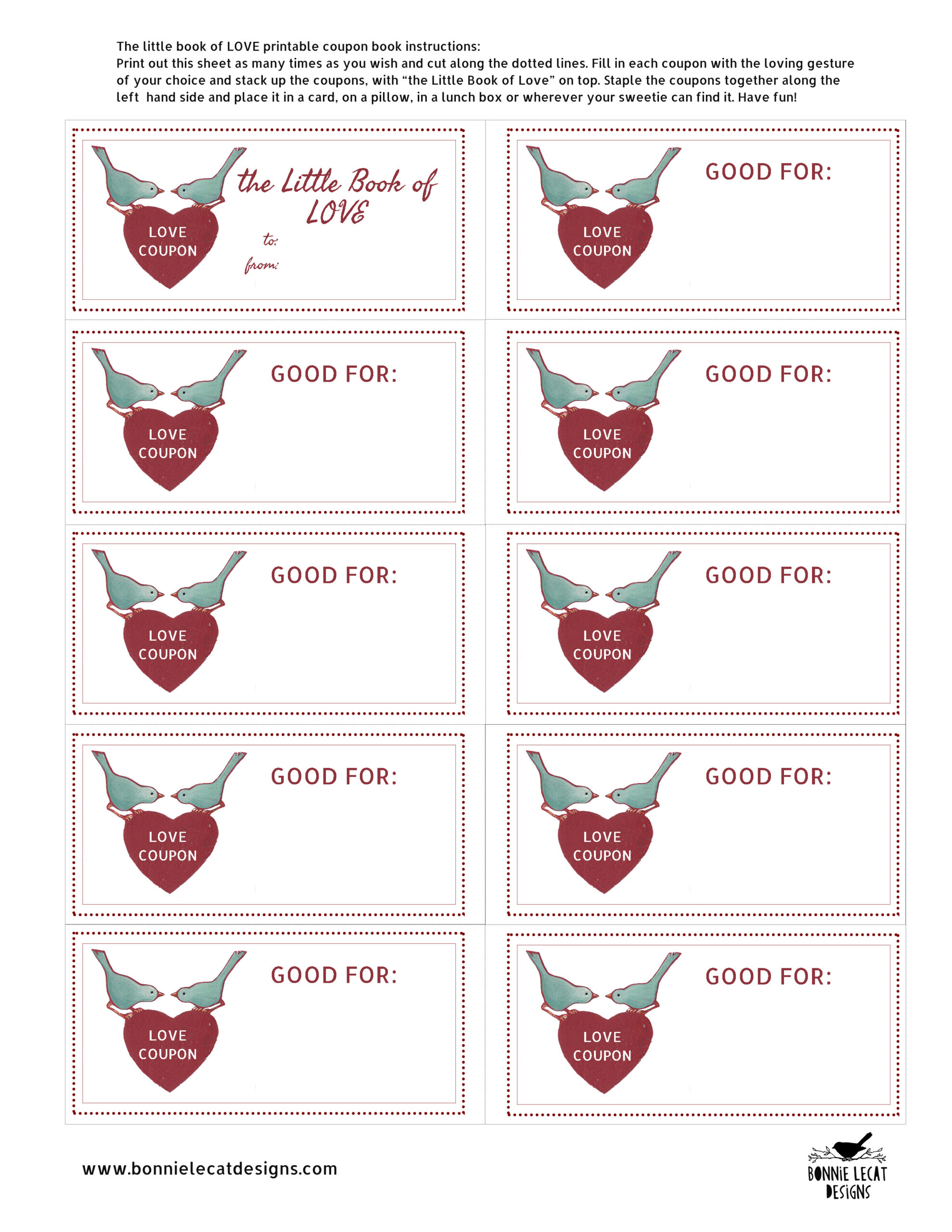 Printable Valentine's Day Coupons