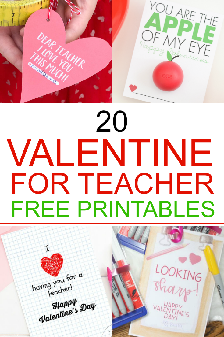Valentine Card For Teacher Printable