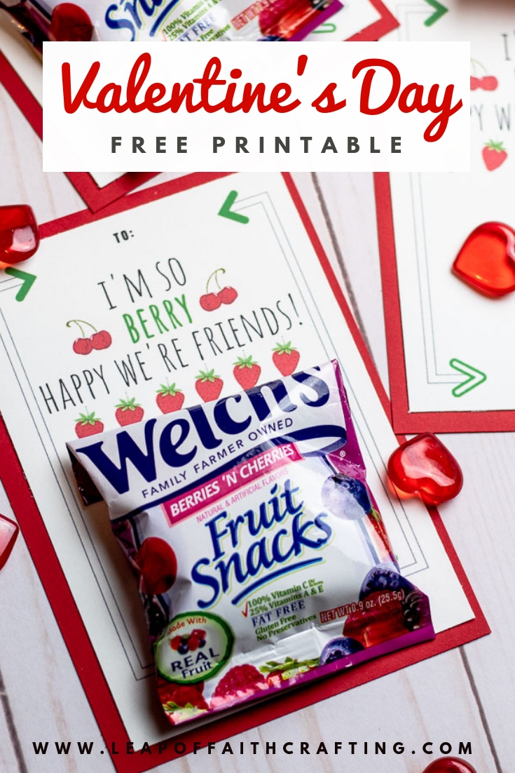 Fruit Snack Valentine Printable Free
