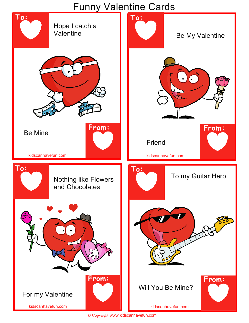 Funny Valentine Cards Printable