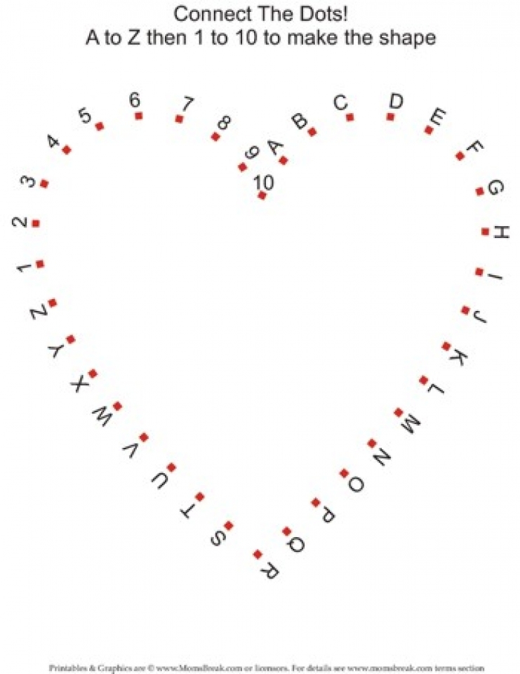 Valentine Dot To Dot Printables