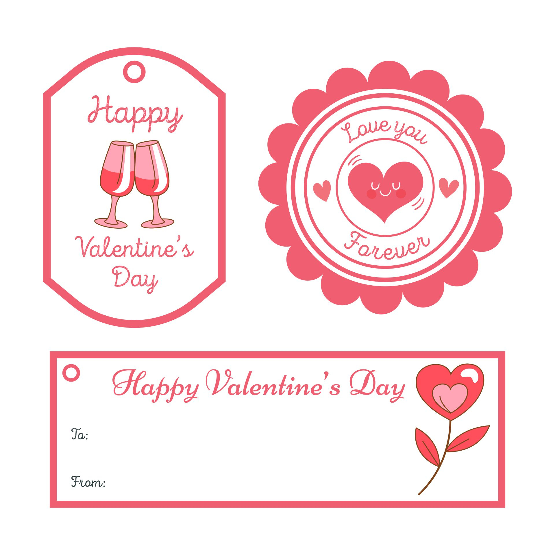 Happy Valentine's Day Tag Printable