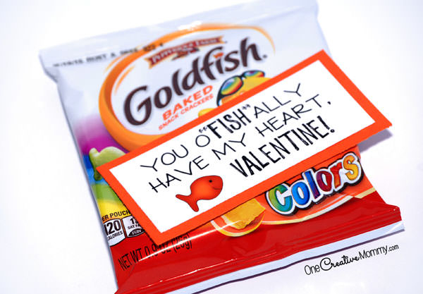 Goldfish Cracker Valentine Printable