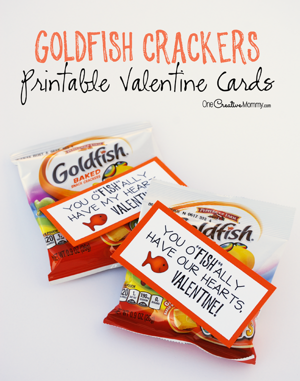 Goldfish Cracker Valentine Printable