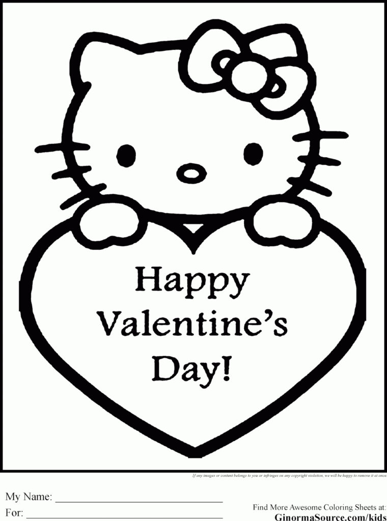 Valentine Day Printable Coloring Pages