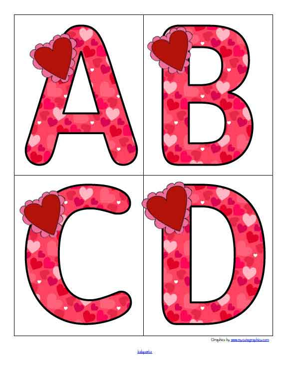 Happy Valentines Day Lettering Printable