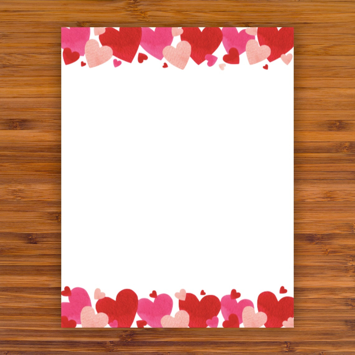 Valentine's Day Stationery Printable
