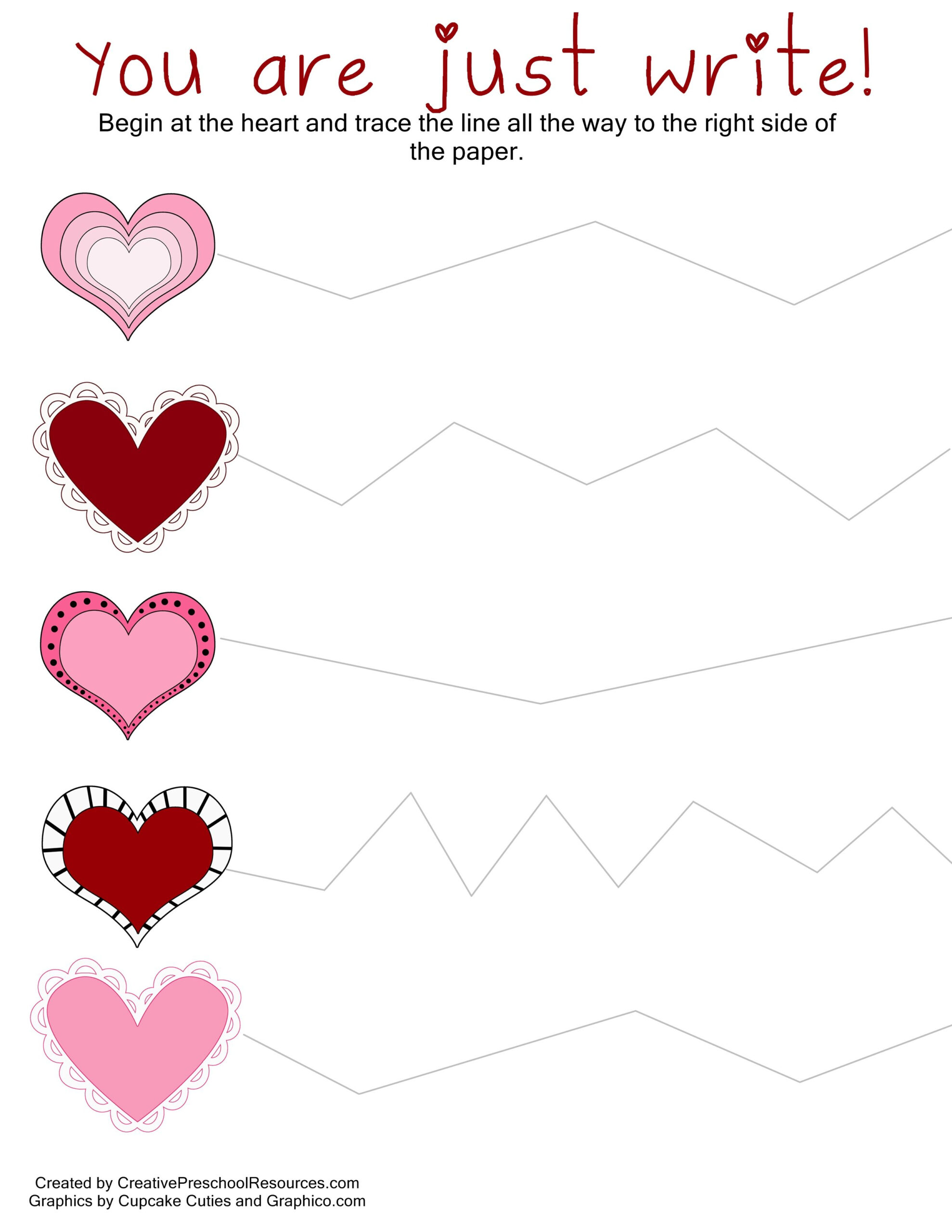Printable Valentine's Activities For Preschool