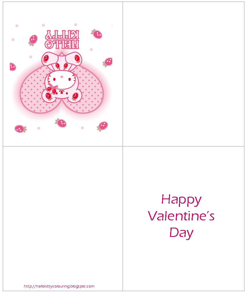 Hello Kitty Valentine Cards Printable