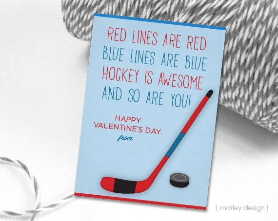 Free Printable Hockey Valentines