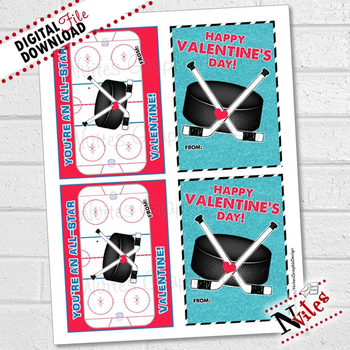 Free Printable Hockey Valentines