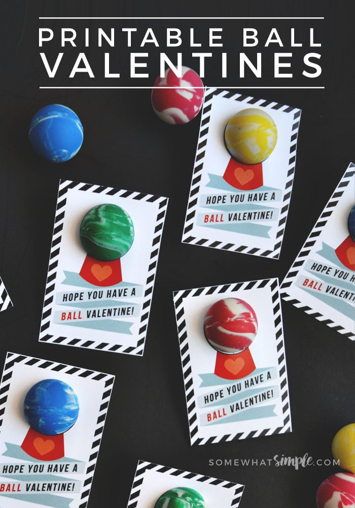 Bouncy Ball Valentines Printable