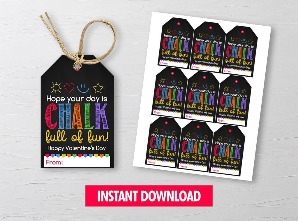 Chalk Valentines Printables Free