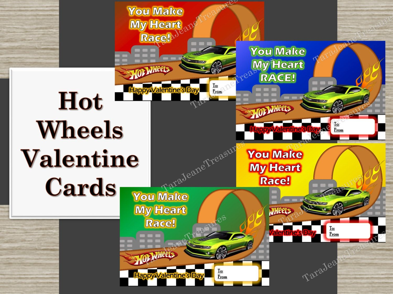 Hot Wheels Valentine Printable