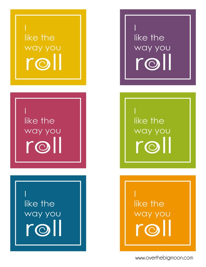 I Like The Way You Roll Valentine Printable