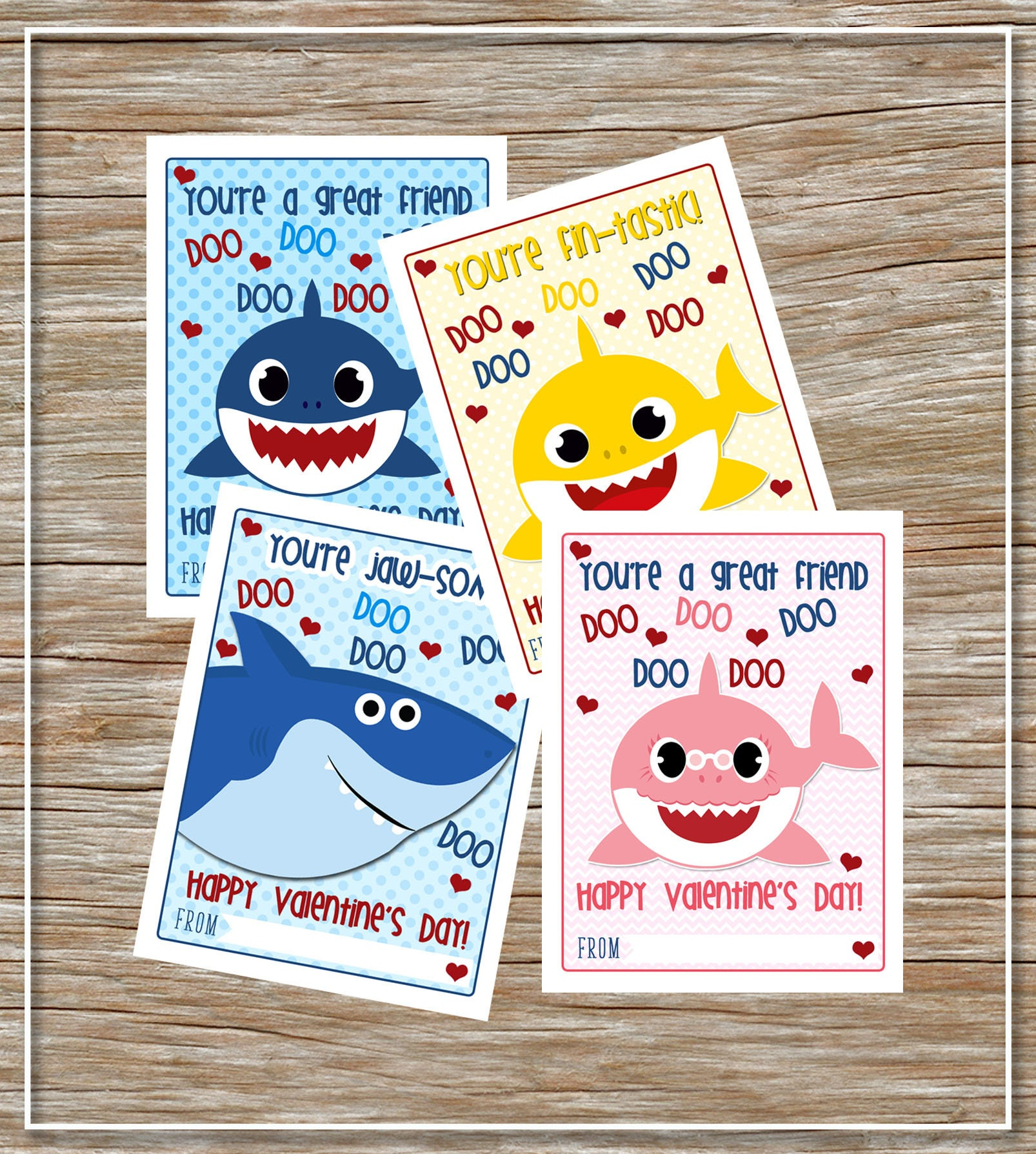 Baby Shark Printable Valentine