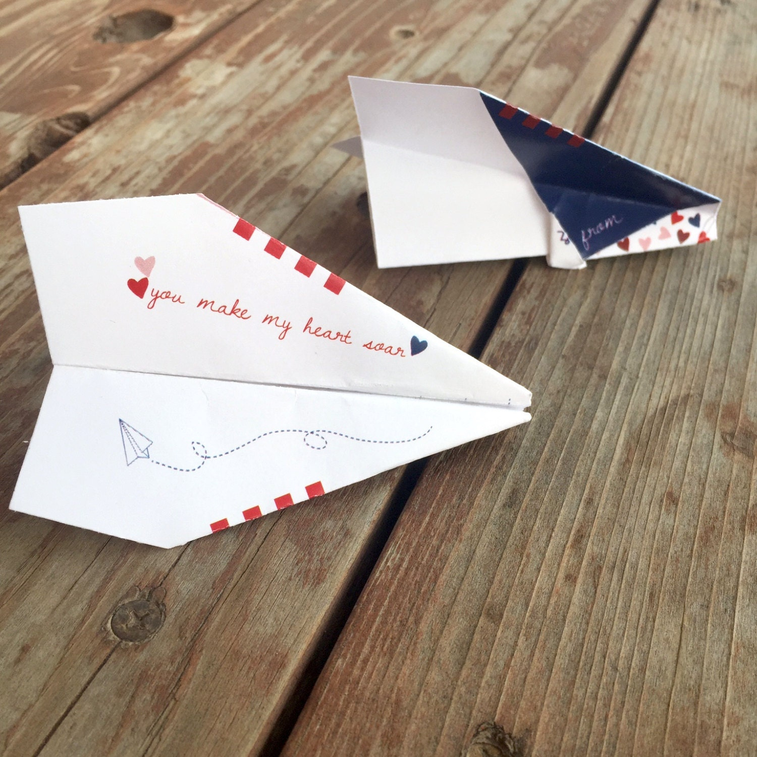 Valentine Paper Airplane Printable