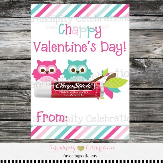 Chaptstick Free Printable For Valentine's Day